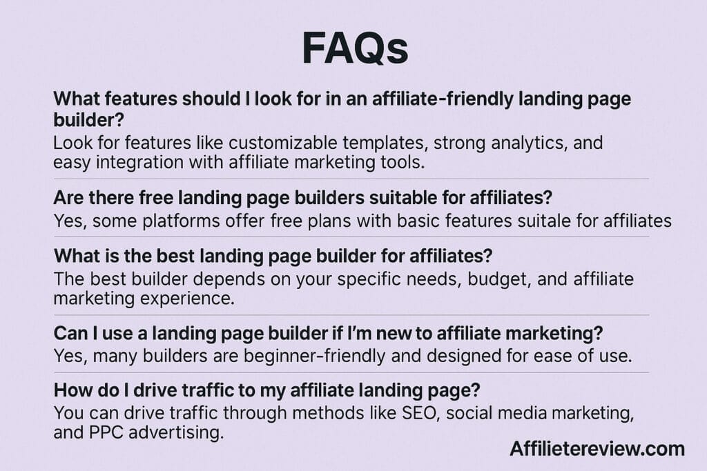 Affiliate Review Best Affiliate Friendly Landing Page Builders 2025 Complete Guide