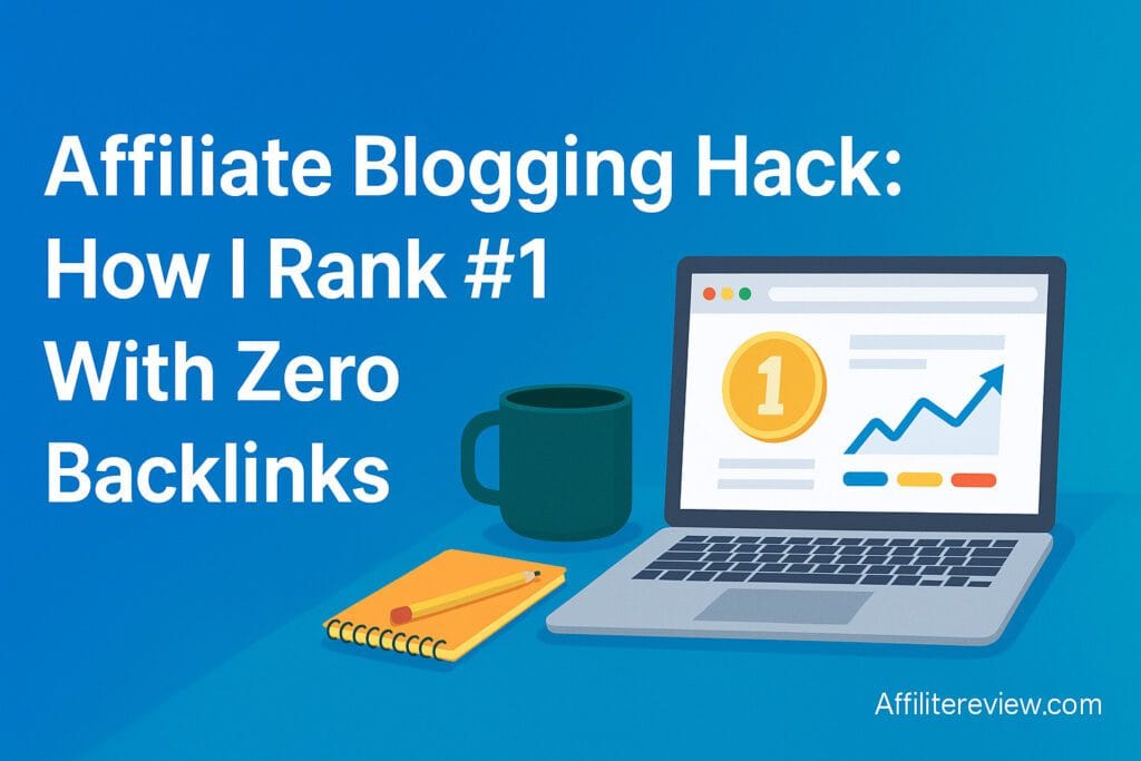 Affiliate Blogging Hack How I Rank #1 With Zero Backlinks 2025